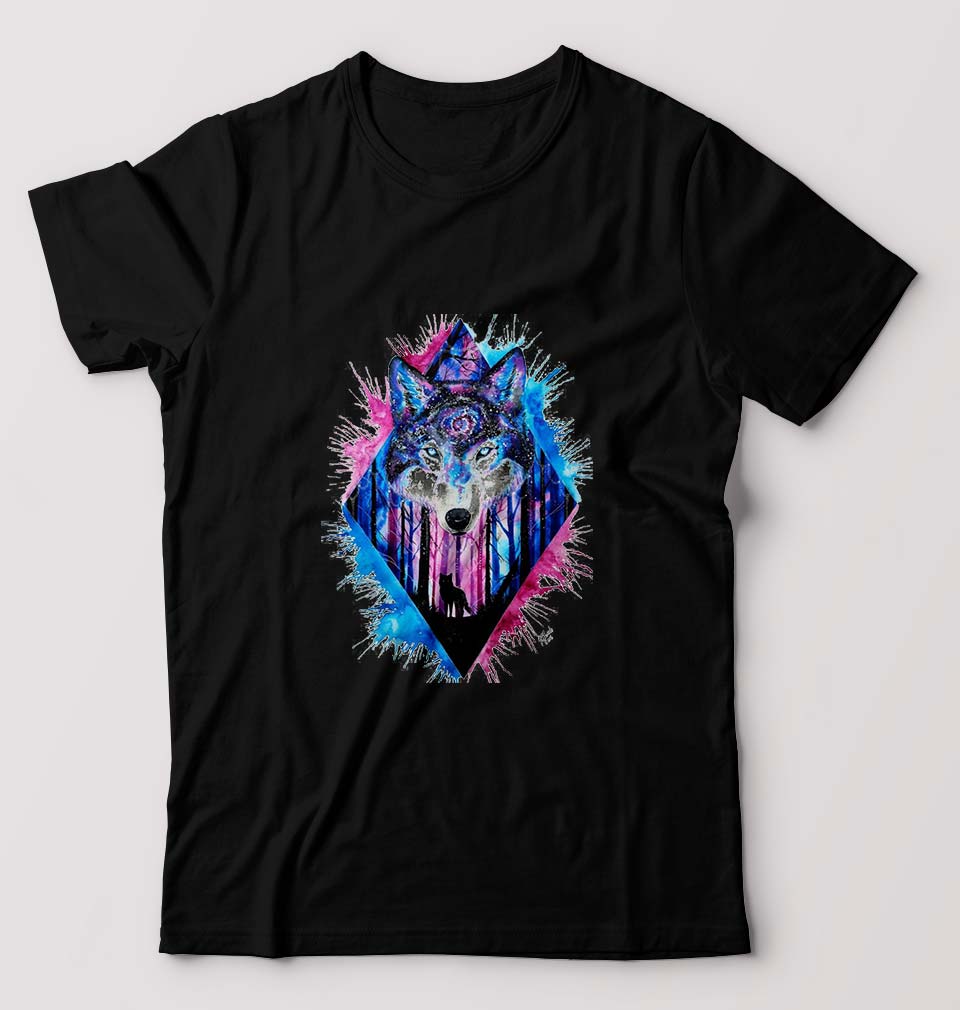 Wolf T-Shirt for Men-Black-Ektarfa.online