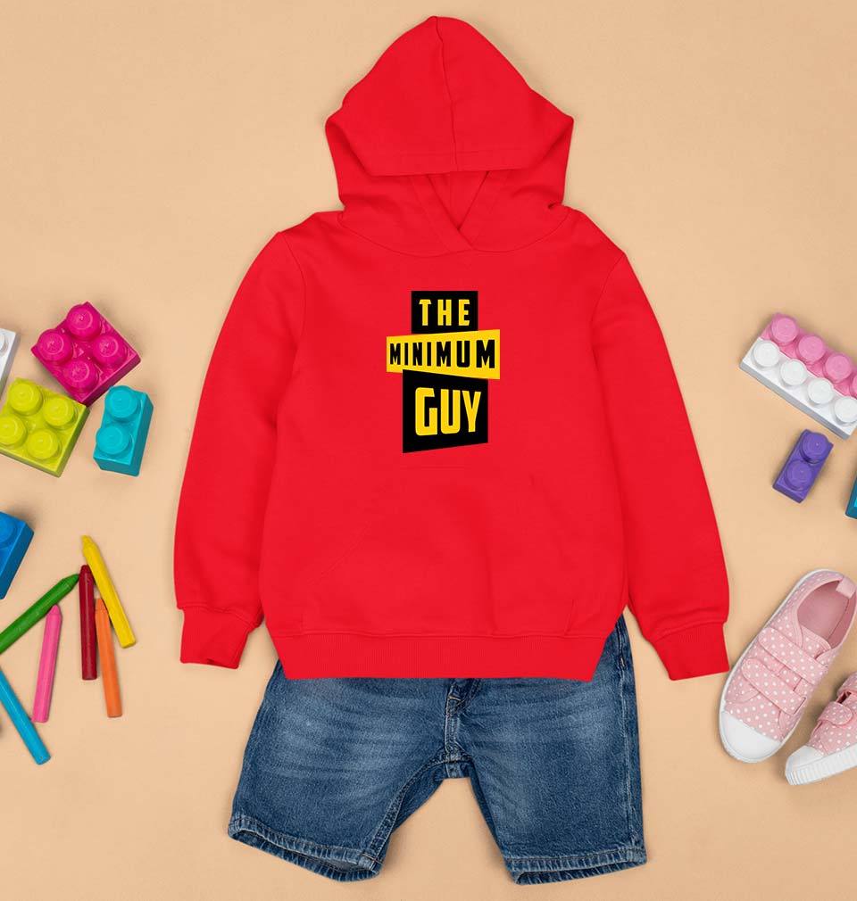 Minimum Guy Family Man Kids Hoodie for Boy/Girl-0-1 Year(22 Inches)-Red-Ektarfa.online