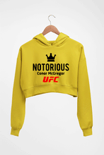 Load image into Gallery viewer, Conor McGregor UFC Crop HOODIE FOR WOMEN-Mustard yellow-Ektarfa.online

