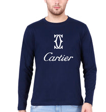 Load image into Gallery viewer, Cartier Full Sleeves T-Shirt for Men-S(38 Inches)-Navy Blue-Ektarfa.online
