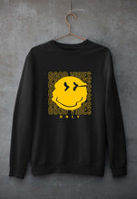 Load image into Gallery viewer, Good Vibes Emoji Unisex Sweatshirt for Men/Women-Black-Ektarfa.online
