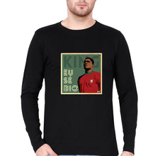 Load image into Gallery viewer, Eusébio Full Sleeves T-Shirt for Men-S(38 Inches)-Black-Ektarfa.online
