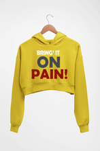 Load image into Gallery viewer, Gym Pain Crop HOODIE FOR WOMEN-Mustard Yellow-Ektarfa.online
