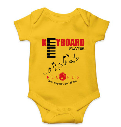 Piano Keyboard Kids Romper For Baby Boy/Girl-Yellow-Ektarfa.online