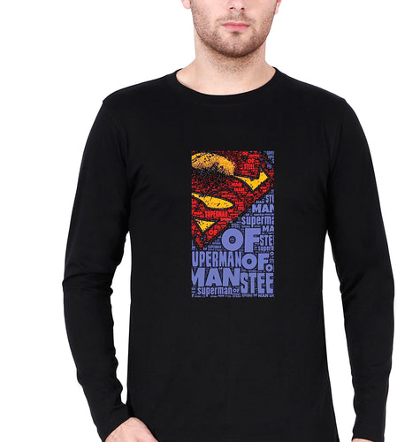 Superman Superhero Dad Full Sleeves T-Shirt for Men-Black-Ektarfa.online