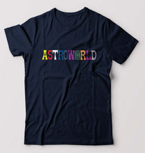 Load image into Gallery viewer, Astroworld Travis Scott T-Shirt for Men-S(38 Inches)-Navy Blue-Ektarfa.online
