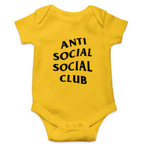 Load image into Gallery viewer, Anti Social Social Club Kids Romper For Baby Boy/Girl-0-5 Months(18 Inches)-Yellow-Ektarfa.online
