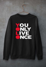 Load image into Gallery viewer, You Live Only Once(YOLO) Unisex Sweatshirt for Men/Women-Black-Ektarfa.online
