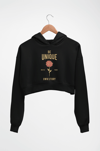 Be Unique Crop HOODIE FOR WOMEN-Black-Ektarfa.online