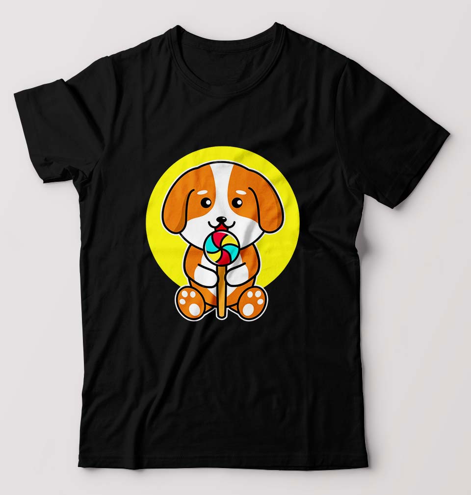 Puppy T-Shirt for Men-Black-Ektarfa.online