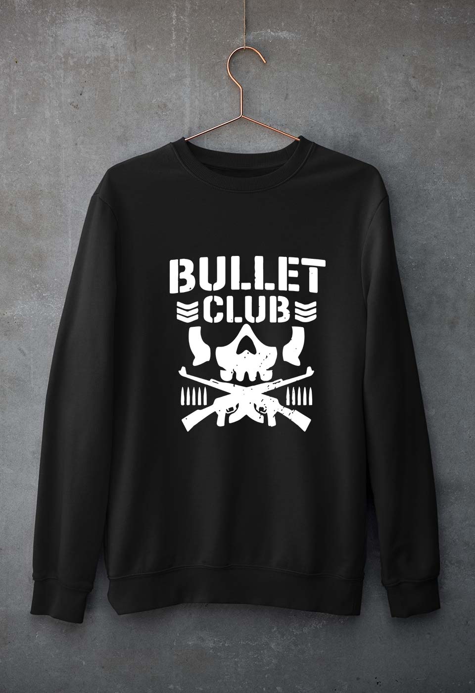 Bullet Club Unisex Sweatshirt for Men/Women-S(40 Inches)-Black-Ektarfa.online