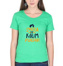 Load image into Gallery viewer, Punjabi T-Shirt for Women-Flag Green-Ektarfa.online
