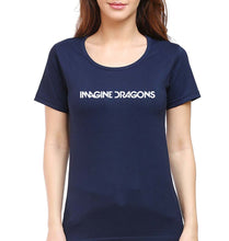 Load image into Gallery viewer, Imagine Dragons T-Shirt for Women-XS(32 Inches)-Navy Blue-Ektarfa.online
