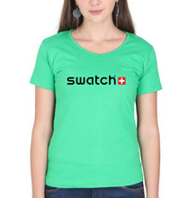 Load image into Gallery viewer, Swatch T-Shirt for Women-XS(32 Inches)-Flag Green-Ektarfa.online
