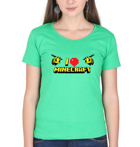 Love Minecraft T-Shirt for Women-flag green-Ektarfa.online