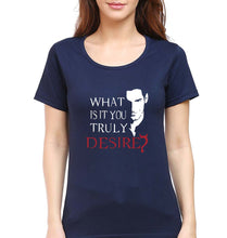 Load image into Gallery viewer, Lucifer T-Shirt for Women-Navy Blue-Ektarfa.online
