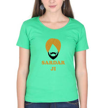 Load image into Gallery viewer, Sardar JI T-Shirt for Women-Flag Green-Ektarfa.online
