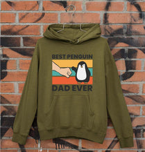 Load image into Gallery viewer, Penguin Dad Unisex Hoodie for Men/Women-Olive Green-Ektarfa.online
