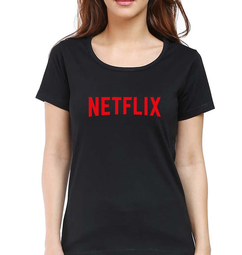 Netflix T-Shirt for Women-Black-Ektarfa.online