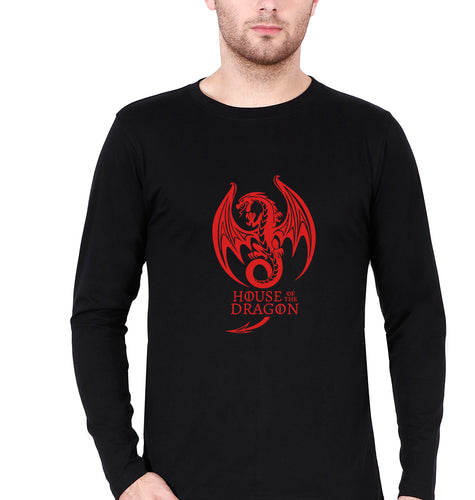 House of the Dragon (GOT) Full Sleeves T-Shirt for Men-Black-Ektarfa.online