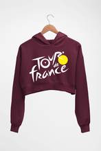 Load image into Gallery viewer, Tour de France Crop HOODIE FOR WOMEN-Maroon-Ektarfa.online
