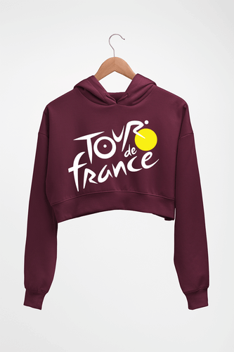 Tour de France Crop HOODIE FOR WOMEN-Maroon-Ektarfa.online