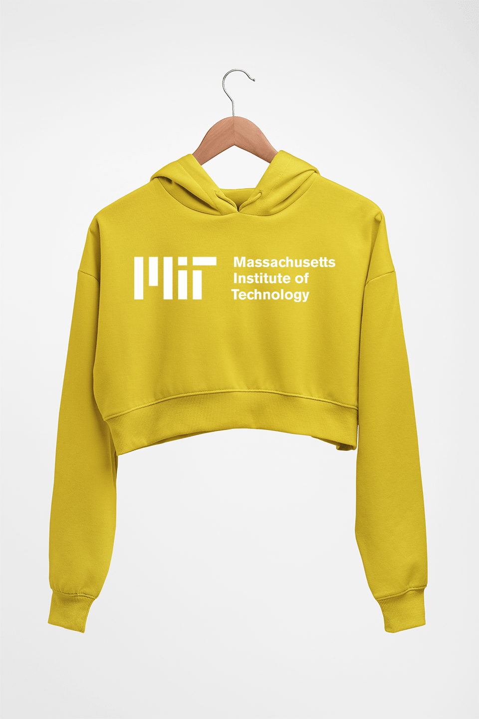 MIT Crop HOODIE FOR WOMEN-Mustard Yellow-Ektarfa.online
