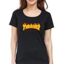 Load image into Gallery viewer, Thrasher T-Shirt for Women-XS(32 Inches)-Black-Ektarfa.online
