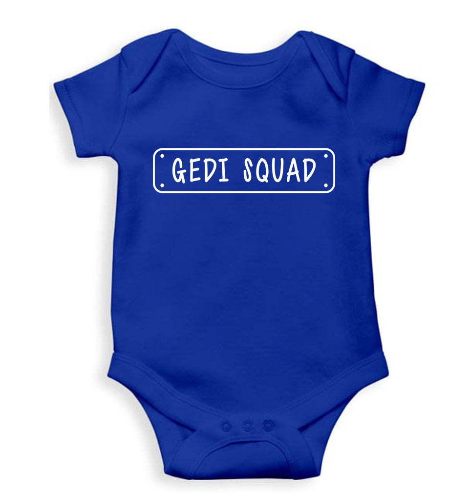 Gedi Squad Kids Romper For Baby Boy/Girl-0-5 Months(18 Inches)-Royal Blue-Ektarfa.online