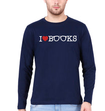 Load image into Gallery viewer, Love Books Full Sleeves T-Shirt for Men-Navy Blue-Ektarfa.online
