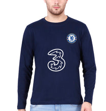 Load image into Gallery viewer, Chelsea 2021-22 Full Sleeves T-Shirt for Men-S(38 Inches)-Navy Blue-Ektarfa.online
