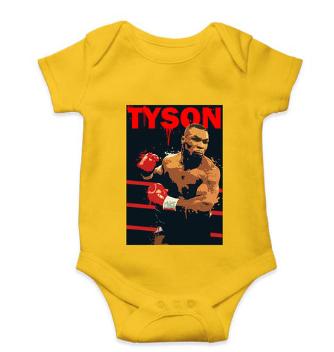 Mike Tyson Kids Romper For Baby Boy/Girl-0-5 Months(18 Inches)-Yellow-Ektarfa.online