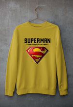 Load image into Gallery viewer, Superman Superhero Unisex Sweatshirt for Men/Women-Mustard yellow-Ektarfa.online
