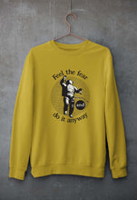Load image into Gallery viewer, Fear Unisex Sweatshirt for Men/Women-S(40 Inches)-Mustard Yellow-Ektarfa.online
