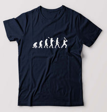 Load image into Gallery viewer, CRICKET Evolution T-Shirt for Men-S(38 Inches)-Navy Blue-Ektarfa.online
