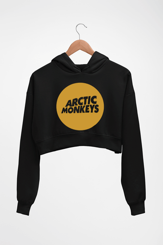 Arctic Monkeys Crop HOODIE FOR WOMEN-Black-Ektarfa.online
