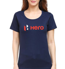 Load image into Gallery viewer, Hero MotoCorp T-Shirt for Women-XS(32 Inches)-Navy Blue-Ektarfa.online
