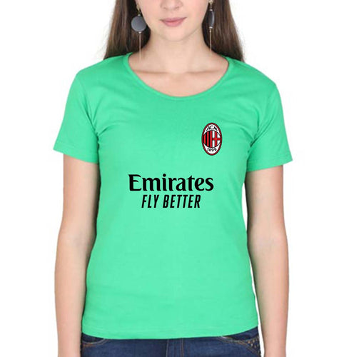 A.C. Milan 2021-22 T-Shirt for Women-Flag Green-Ektarfa.online