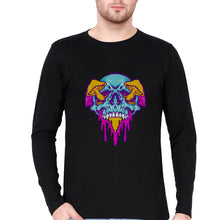 Load image into Gallery viewer, Trippy Psychedelic Skull Full Sleeves T-Shirt for Men-Black-Ektarfa.online

