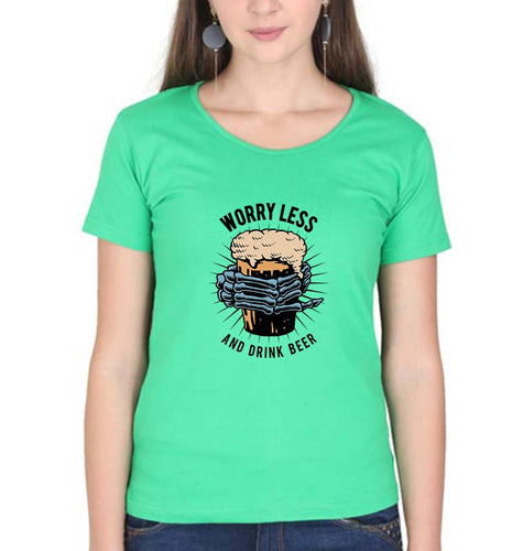 Beer T-Shirt for Women-Flag Green-Ektarfa.online