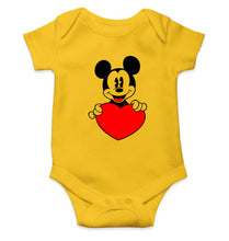 Load image into Gallery viewer, Mickey Mouse Kids Romper For Baby Boy/Girl-0-5 Months(18 Inches)-Yellow-Ektarfa.online
