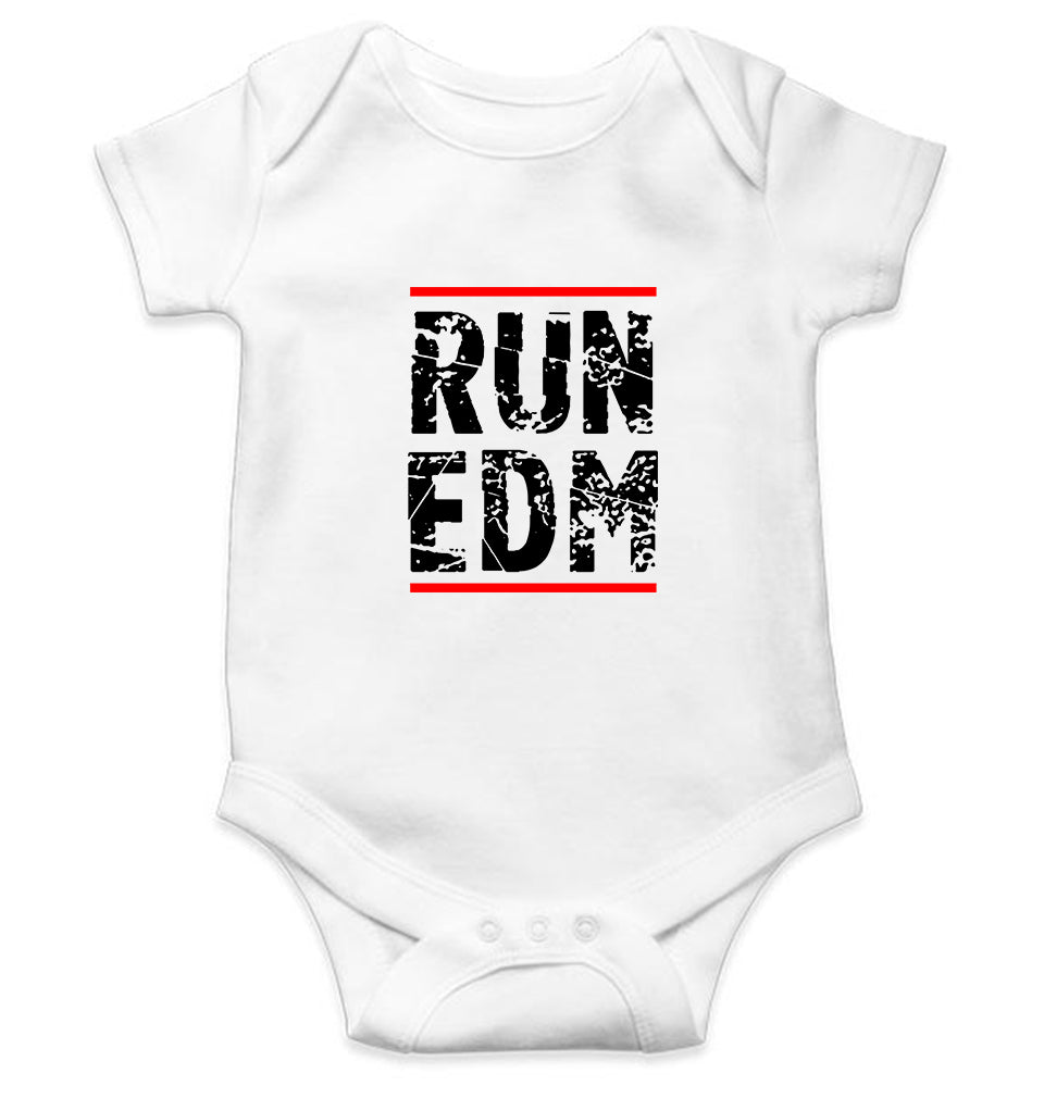 RUN EDM Kids Romper For Baby Boy/Girl-0-5 Months(18 Inches)-White-Ektarfa.online