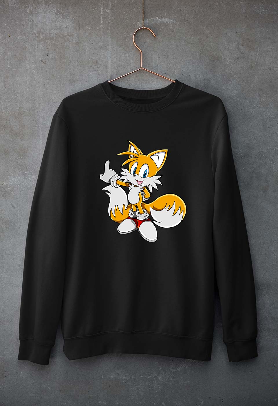 Tails Sonic Unisex Sweatshirt for Men/Women-Black-Ektarfa.online