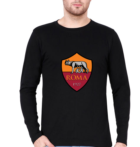 A.S. Roma Full Sleeves T-Shirt for Men-Black-Ektarfa.online