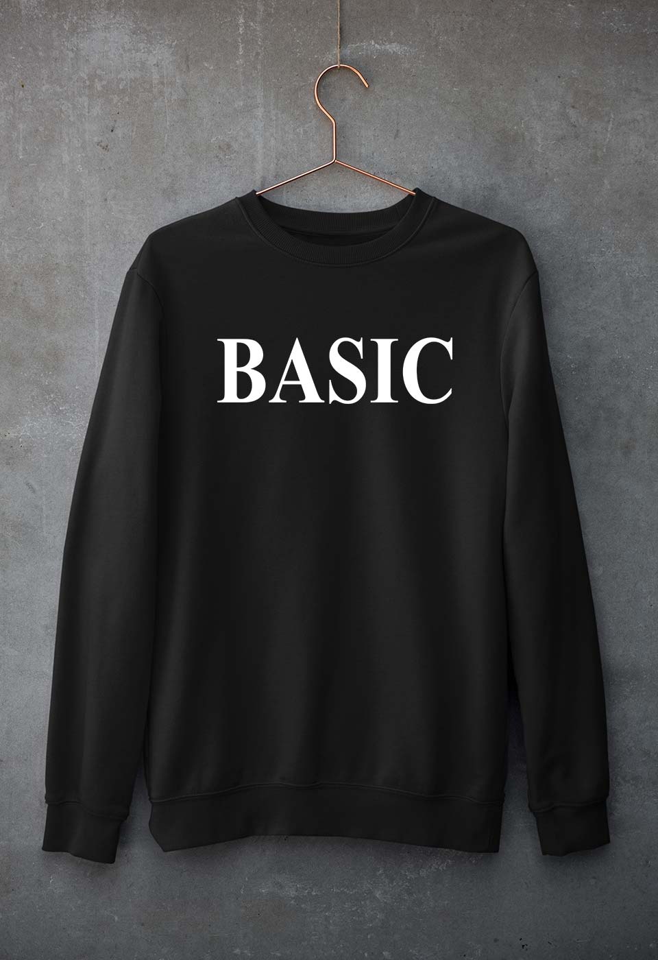 Basic Unisex Sweatshirt for Men/Women-S(40 Inches)-Black-Ektarfa.online