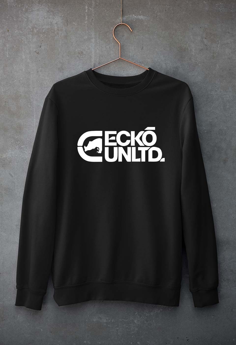 Ecko Unltd Unisex Sweatshirt for Men/Women-S(40 Inches)-Black-Ektarfa.online