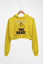 Load image into Gallery viewer, Gym Beast Crop HOODIE FOR WOMEN-Mustard Yellow-Ektarfa.online
