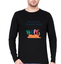 Load image into Gallery viewer, Nope Full Sleeves T-Shirt for Men-Black-Ektarfa.online
