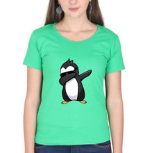 Load image into Gallery viewer, Dab Penguin T-Shirt for Women-Flag Green-Ektarfa.online
