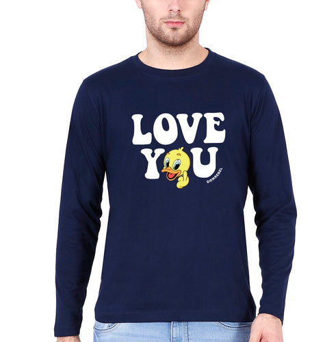 Domrebel Duck Full Sleeves T-Shirt for Men-Navy Blue-Ektarfa.online